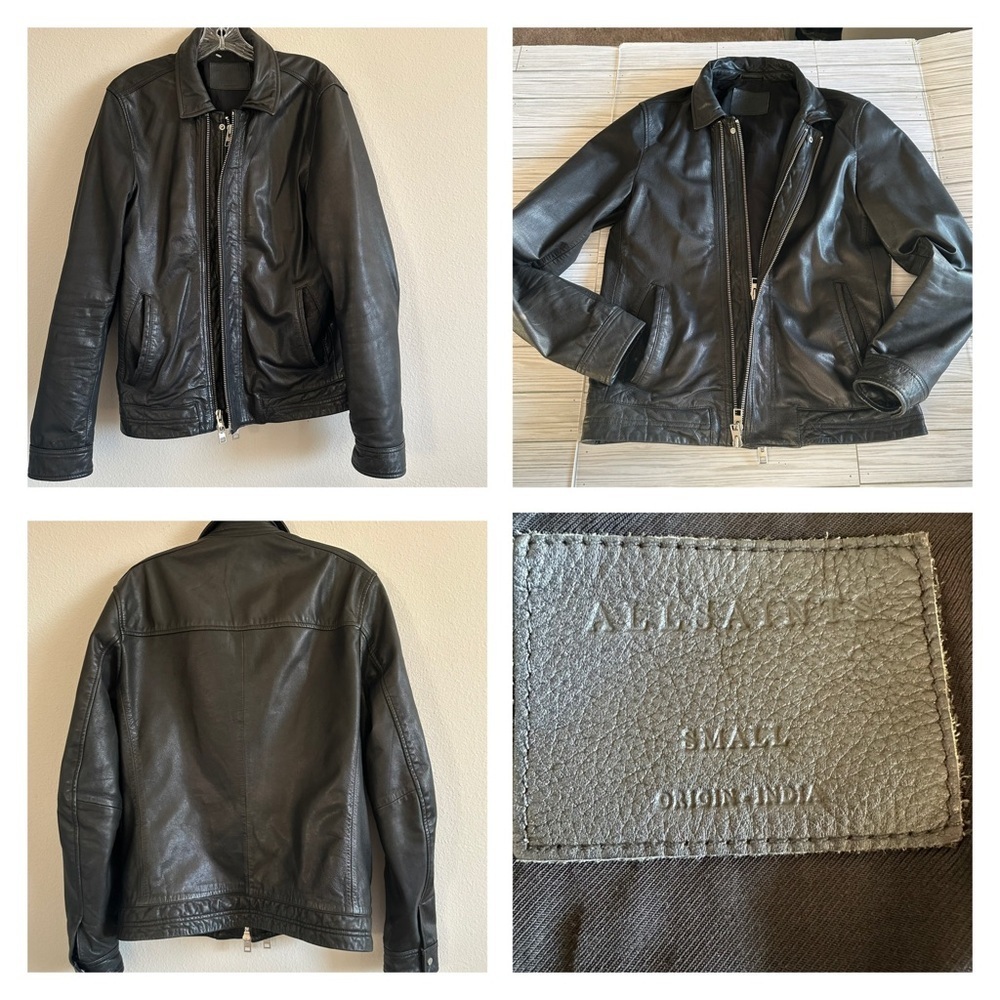 All saints men’s leather jacket